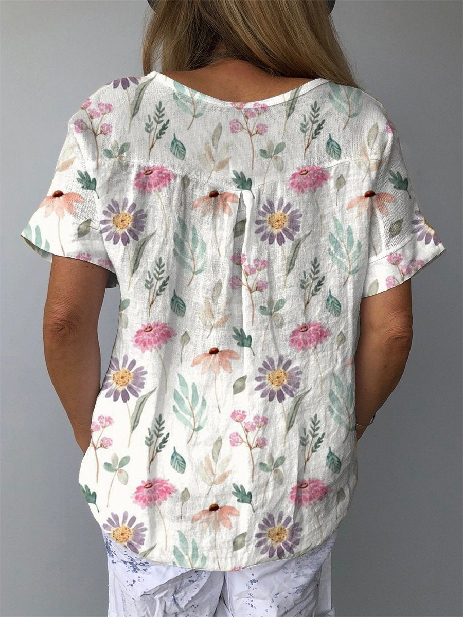 Beatrice | Vintage-Blumen-Freizeithemd für Damen - Elle Zürich