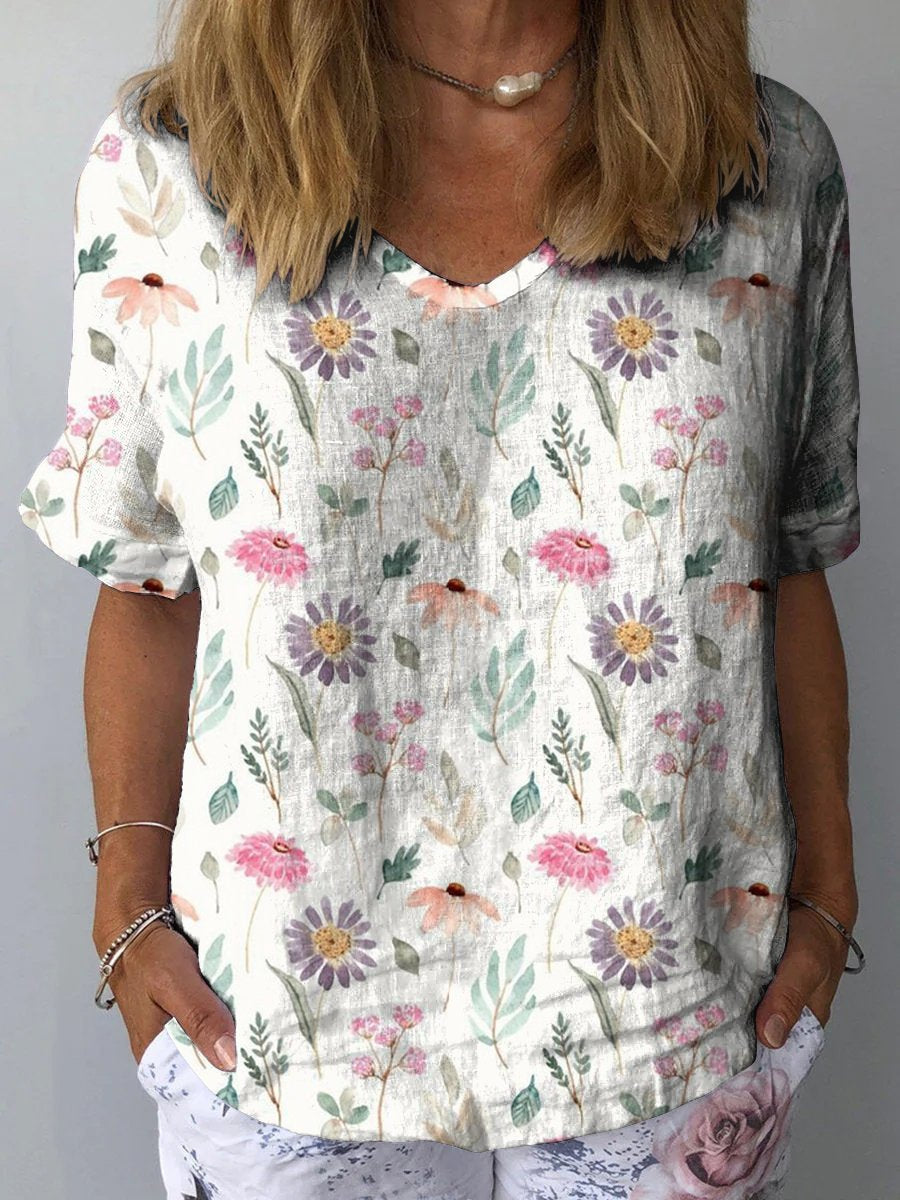 Beatrice | Vintage-Blumen-Freizeithemd für Damen - Elle Zürich