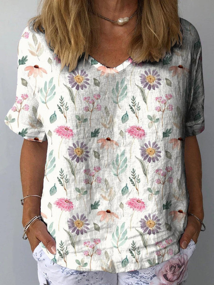 Beatrice | Vintage-Blumen-Freizeithemd für Damen - Elle Zürich