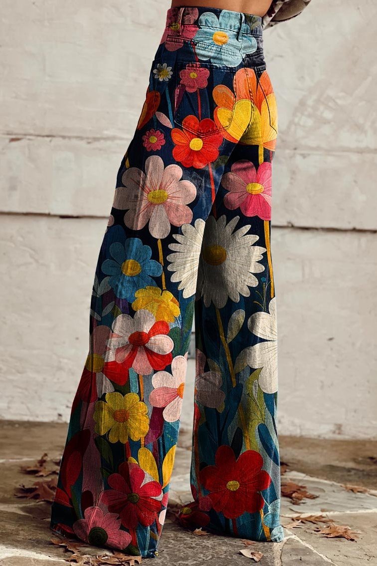 Eva | Jeans mit Retro-Blumenmuster - Elle Zürich