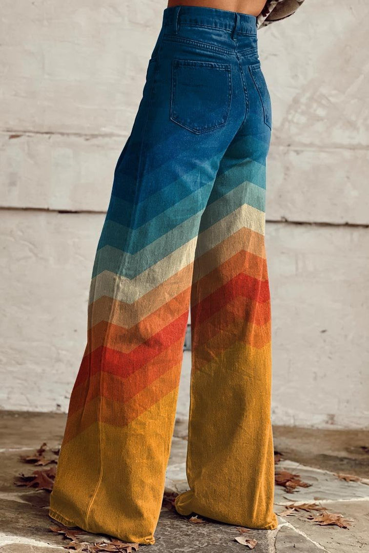 Elfriede | Jeans mit Sonnenuntergangs-Zickzackmuster - Elle Zürich
