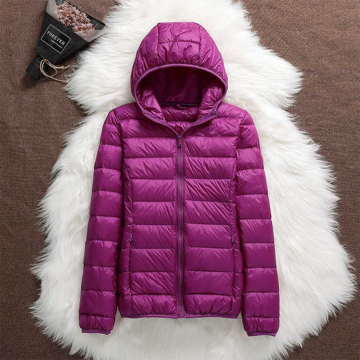 Jasmin | Damen Winter Steppjacke mit Kapuze - Elle Zürich