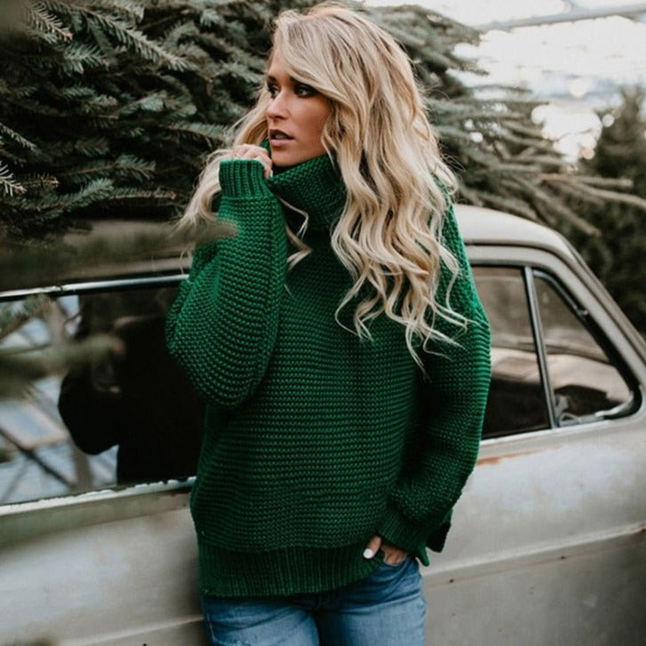 Veronika | Eleganter Grobstrick Rollkragenpullover für Damen - Elle Zürich