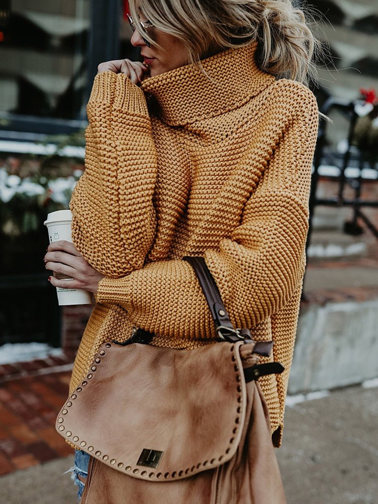 Veronika | Eleganter Grobstrick Rollkragenpullover für Damen - Elle Zürich