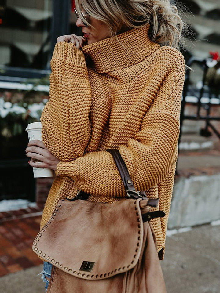 Veronika | Eleganter Grobstrick Rollkragenpullover für Damen - Elle Zürich