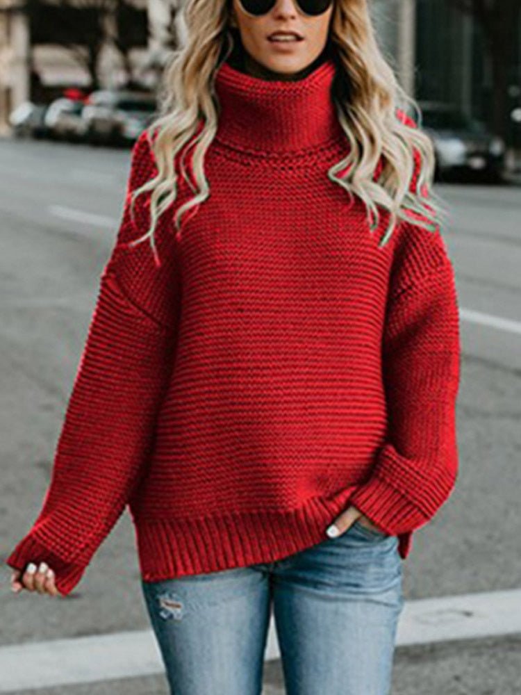 Veronika | Eleganter Grobstrick Rollkragenpullover für Damen - Elle Zürich