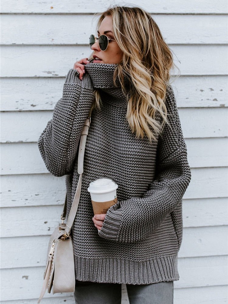 Veronika | Eleganter Grobstrick Rollkragenpullover für Damen - Elle Zürich