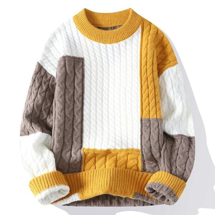 Anton | Herren Patchwork-Pullover mit modernem Casual-Stil - Elle Zürich