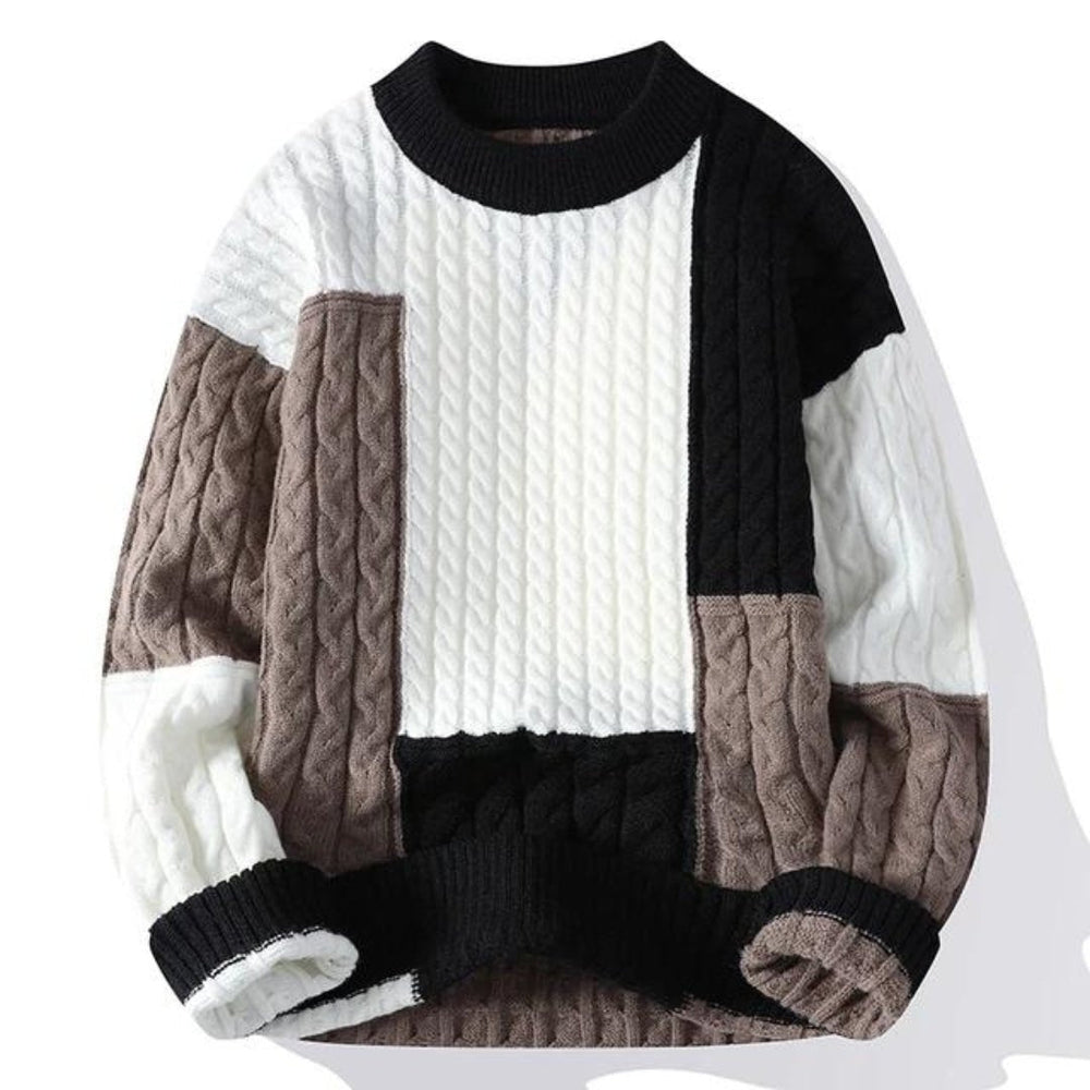Anton | Herren Patchwork-Pullover mit modernem Casual-Stil - Elle Zürich