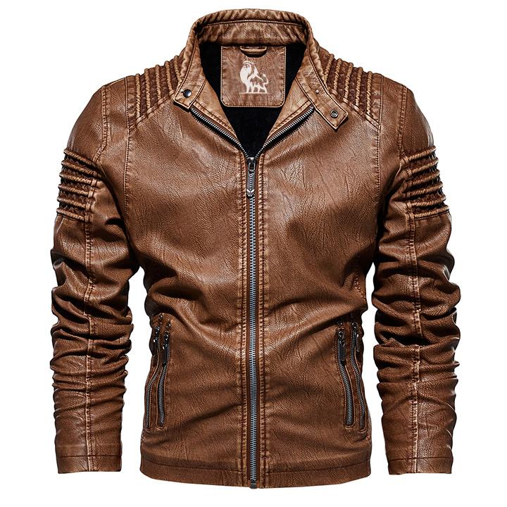 Jürgen | Herren Winter Leder Bikerjacke
