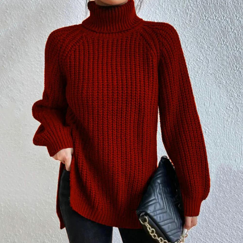Ursula | Damen Winter Rippstrickpullover mit Rollkragen - Elle Zürich
