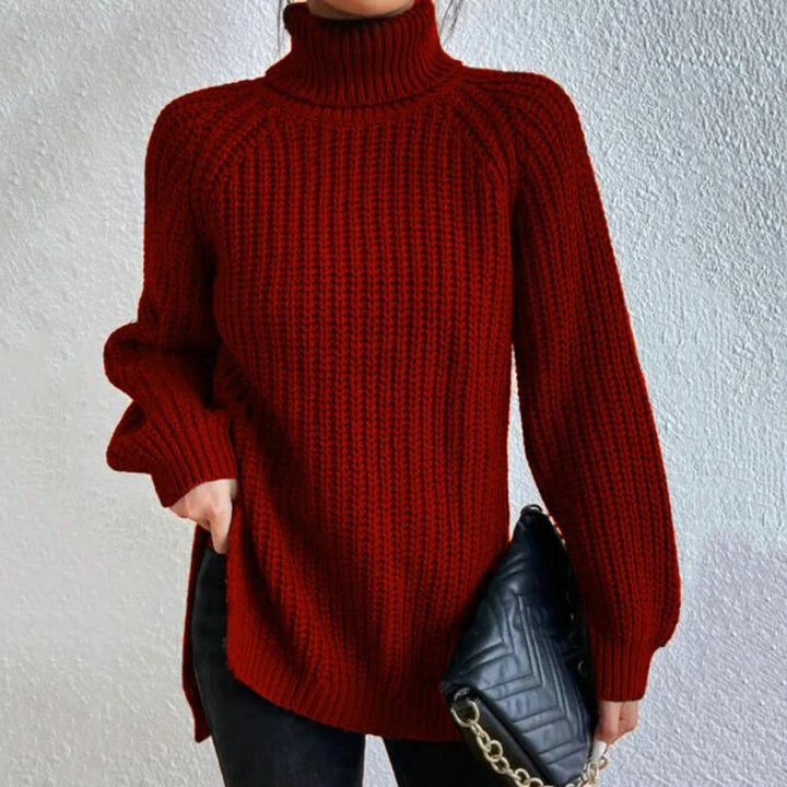 Ursula | Damen Winter Rippstrickpullover mit Rollkragen - Elle Zürich
