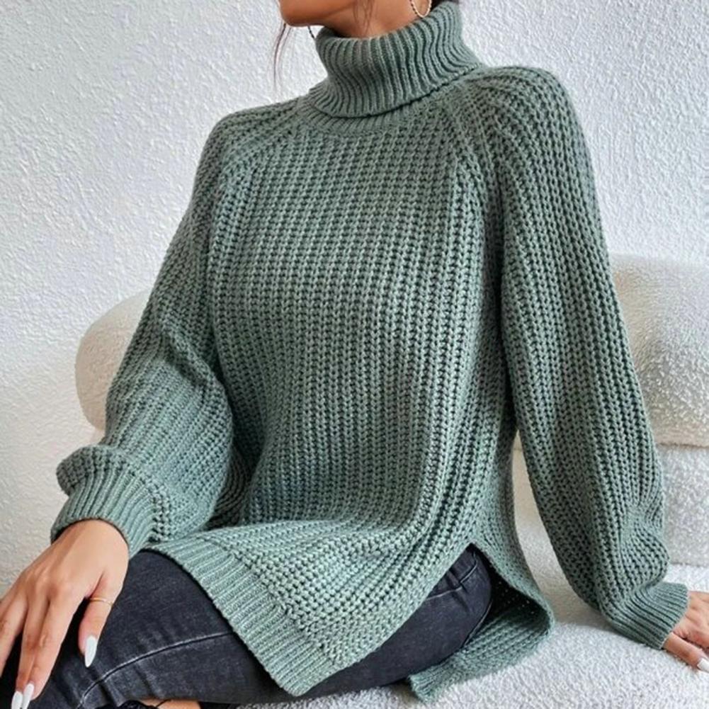 Ursula | Damen Winter Rippstrickpullover mit Rollkragen - Elle Zürich