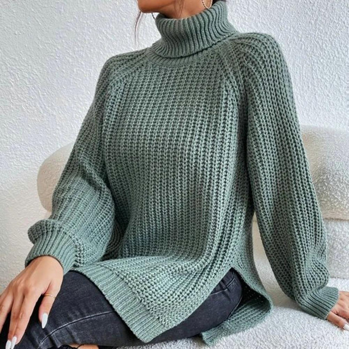 Ursula | Damen Winter Rippstrickpullover mit Rollkragen - Elle Zürich