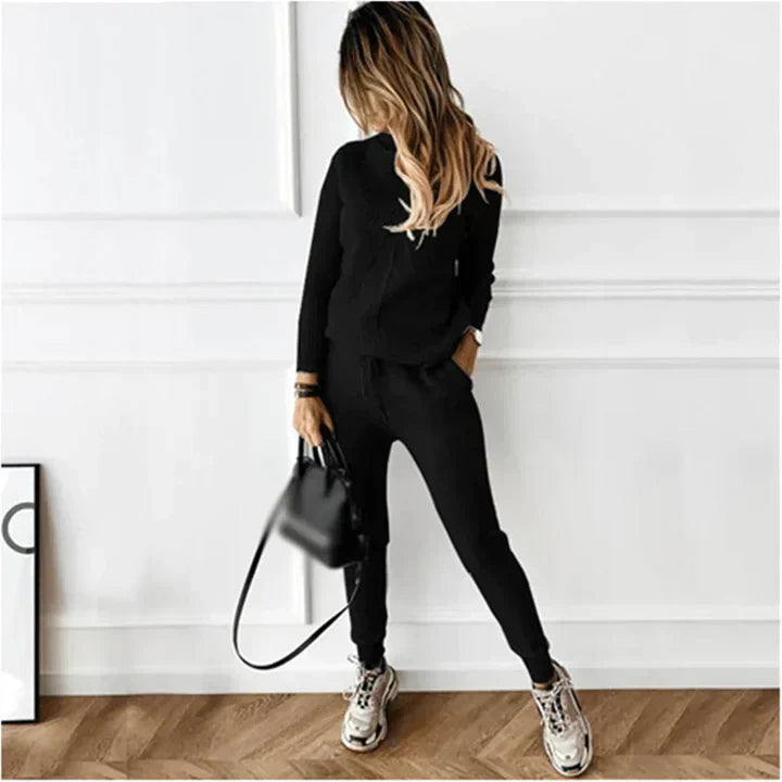 Helga | Damen Rollkragen Rippstrick Pullover - Elle Zürich