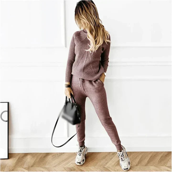 Helga | Damen Rollkragen Rippstrick Pullover - Elle Zürich