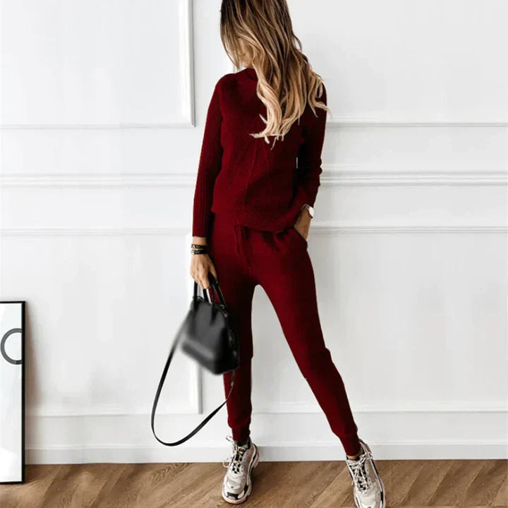 Helga | Damen Rollkragen Rippstrick Pullover - Elle Zürich