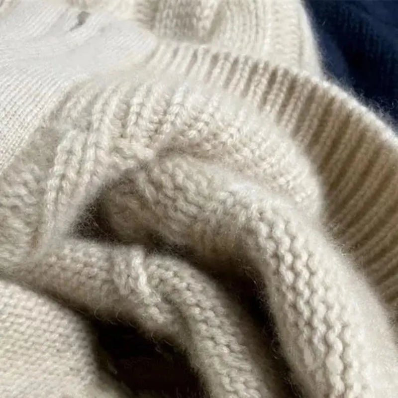 Julia | Damen Winter-Strickpullover mit Reißverschluss und Lockerer Passform - Elle Zürich