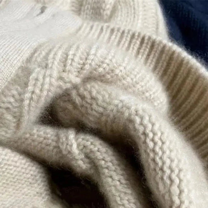Julia | Damen Winter-Strickpullover mit Reißverschluss und Lockerer Passform - Elle Zürich