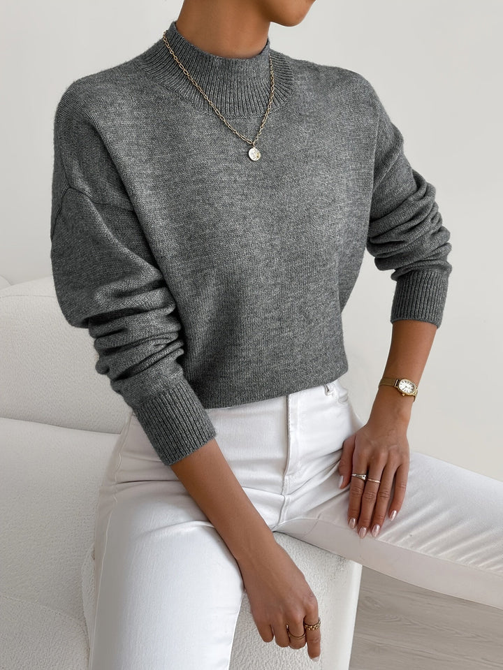 Marina | Damen Winter Rollkragen Strickpullover mit Rippenmuster - Elle Zürich