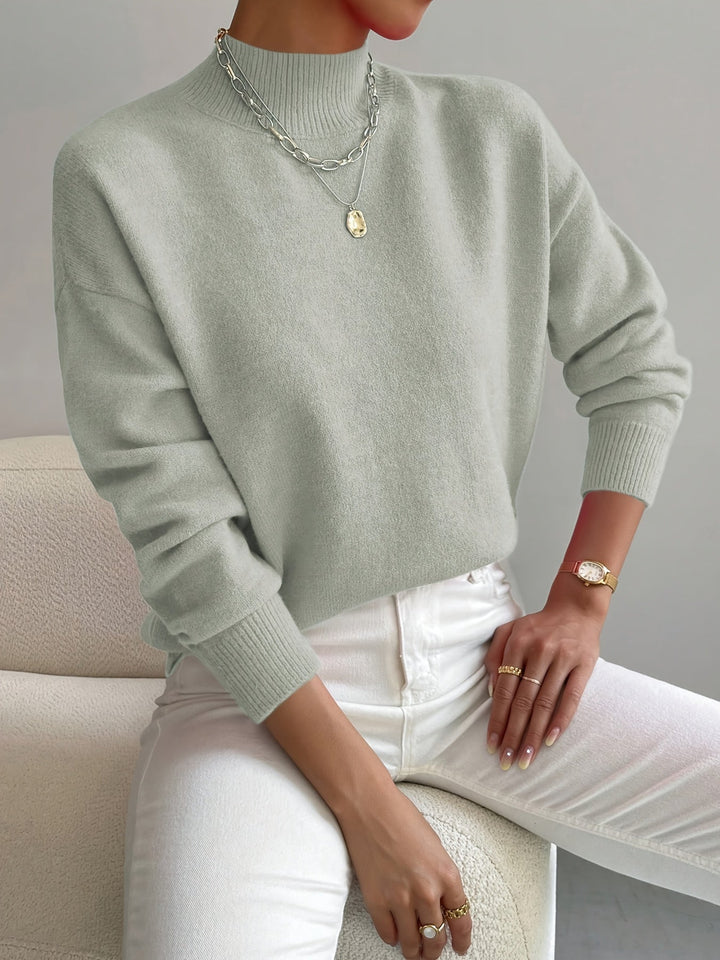 Marina | Damen Winter Rollkragen Strickpullover mit Rippenmuster - Elle Zürich