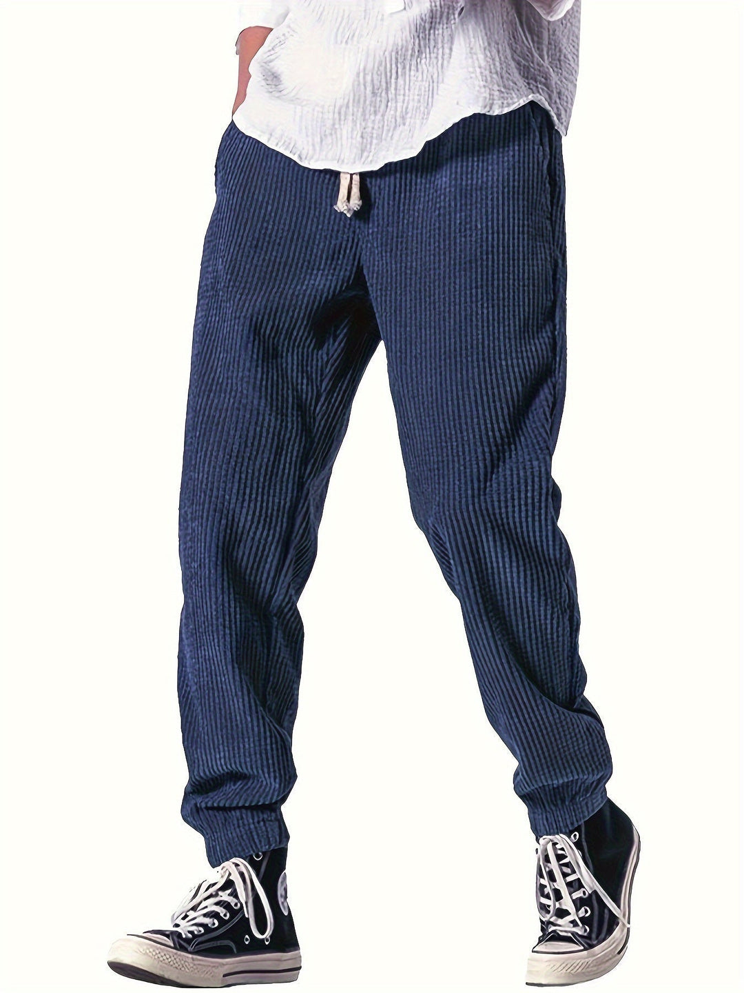 David | Lässige Herrenhose mit Kordelzug und lockerem Schnitt - Elle Zürich
