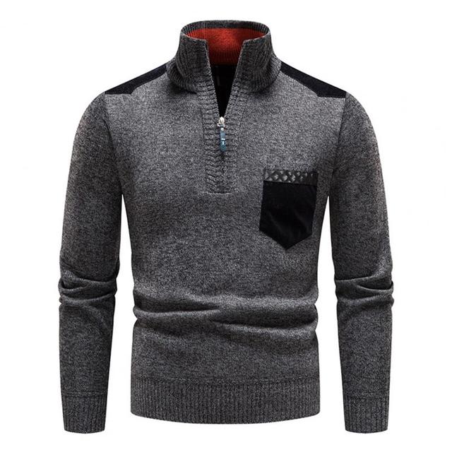 Andreas | Herren-Halbzip-Pullover mit Brusttasche - Elle Zürich
