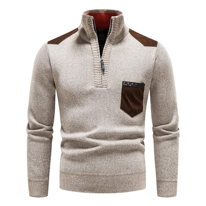 Andreas | Herren-Halbzip-Pullover mit Brusttasche - Elle Zürich