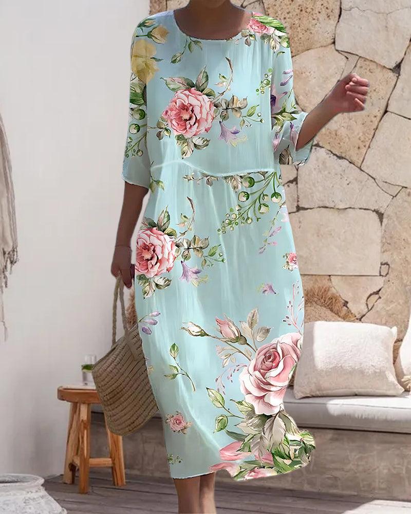 Elfriede | Stylisches Freizeitkleid mit Blumenmuster - Elle Zürich
