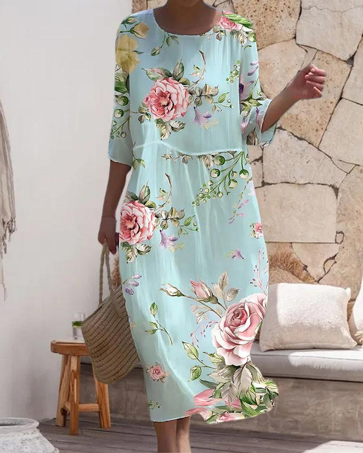 Elfriede | Stylisches Freizeitkleid mit Blumenmuster - Elle Zürich