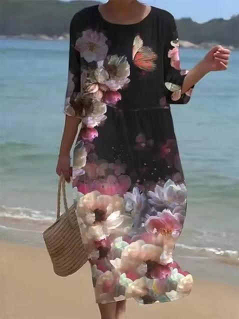 Elfriede | Stylisches Freizeitkleid mit Blumenmuster - Elle Zürich