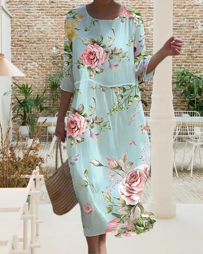 Elfriede | Stylisches Freizeitkleid mit Blumenmuster - Elle Zürich