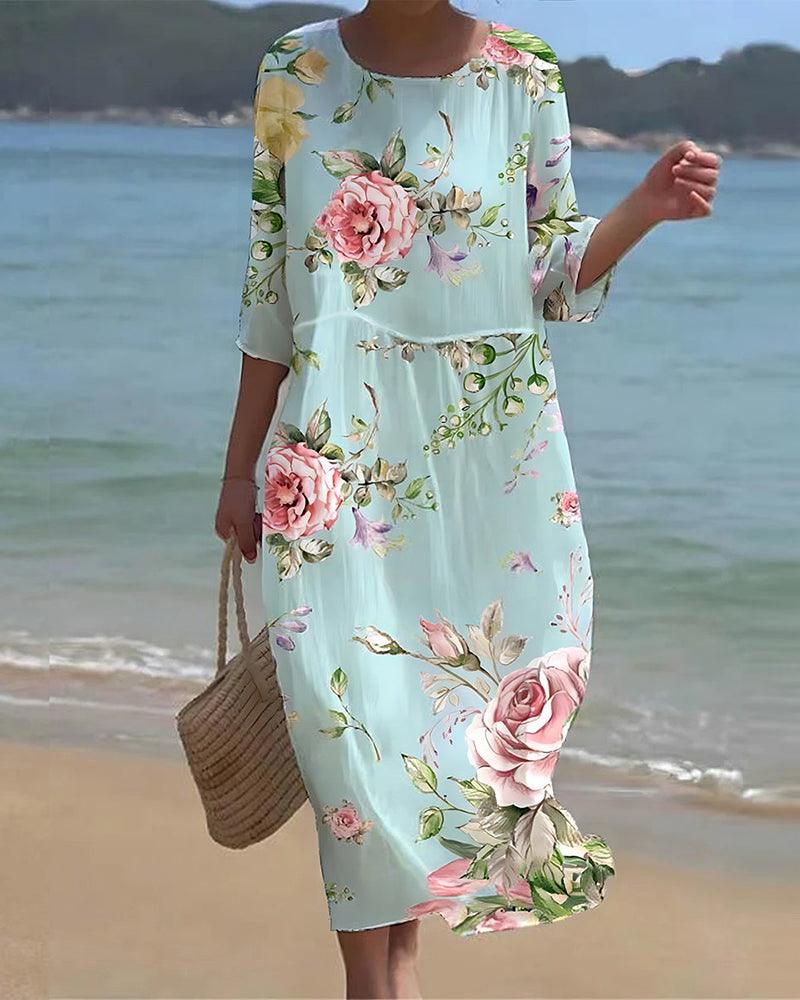 Elfriede | Stylisches Freizeitkleid mit Blumenmuster - Elle Zürich