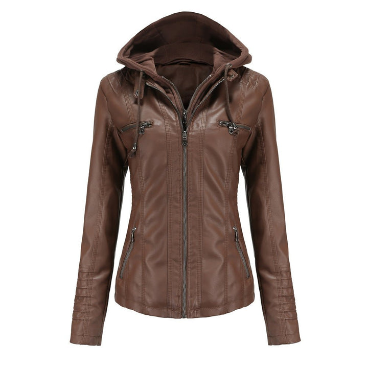 Laura | Damen Enganliegende Kapuzenjacke mit Reißverschlusstaschen - Elle Zürich