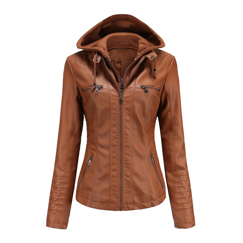 Laura | Damen Enganliegende Kapuzenjacke mit Reißverschlusstaschen - Elle Zürich