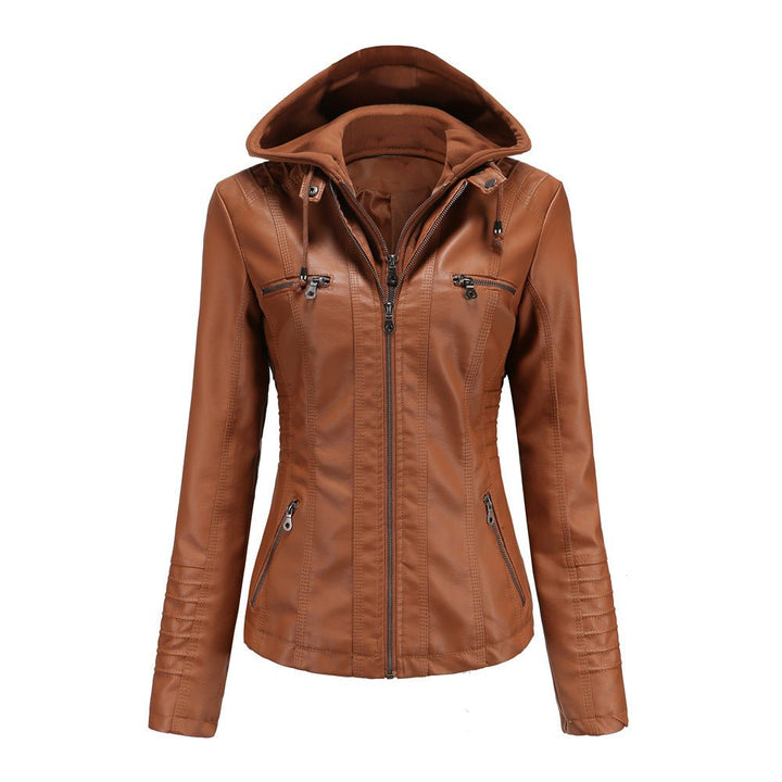 Laura | Damen Enganliegende Kapuzenjacke mit Reißverschlusstaschen - Elle Zürich