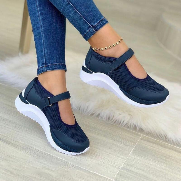 Anke | Damen Lässige Walkingsneaker mit Riemenstütze