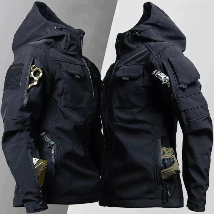 Walter | Herren Winter Taktische Jacke mit mehreren Reißverschlusstaschen - Elle Zürich