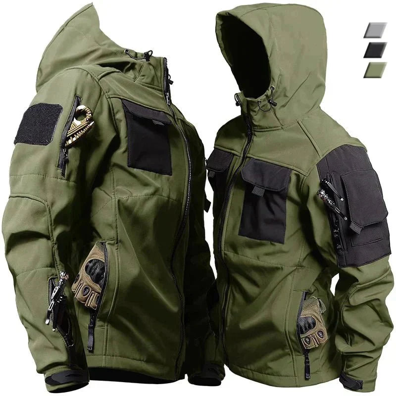 Walter | Herren Winter Taktische Jacke mit mehreren Reißverschlusstaschen - Elle Zürich