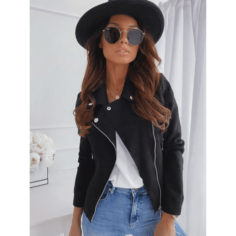 Renate | Damen-Freizeitjacke mit Reißverschluss und Zipper-Details - Elle Zürich