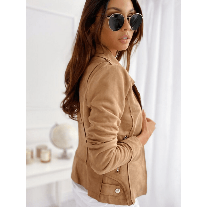 Renate | Damen-Freizeitjacke mit Reißverschluss und Zipper-Details - Elle Zürich