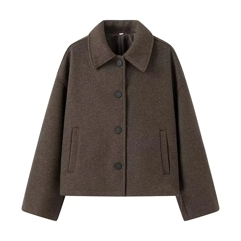 Doris | Damen Kurze Jacke mit Knopfleiste - Elle Zürich