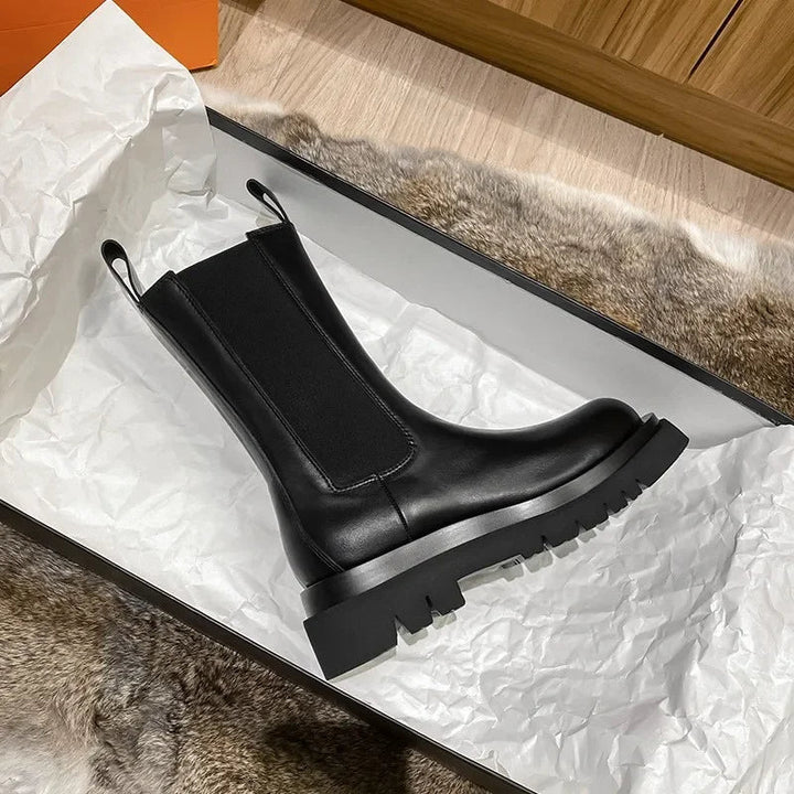 Franziskaa | Damen Chunky Heel Stiefeletten mit seitlichen Zuglaschen - Elle Zürich