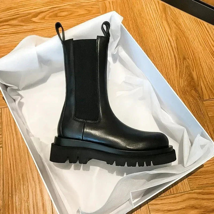 Franziskaa | Damen Chunky Heel Stiefeletten mit seitlichen Zuglaschen - Elle Zürich