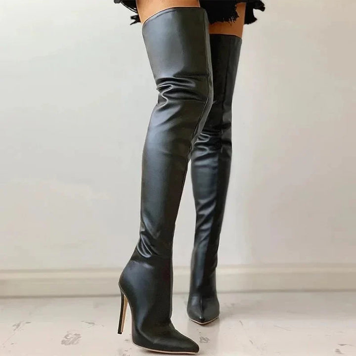Emma | Damen Over the Knee High Heel Stiefel - Elle Zürich