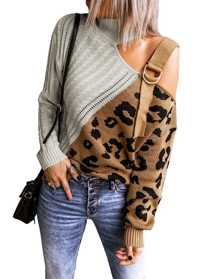 Felicia | Damen Winter-Strickpullover mit Off-Shoulder und Schnalle - Elle Zürich