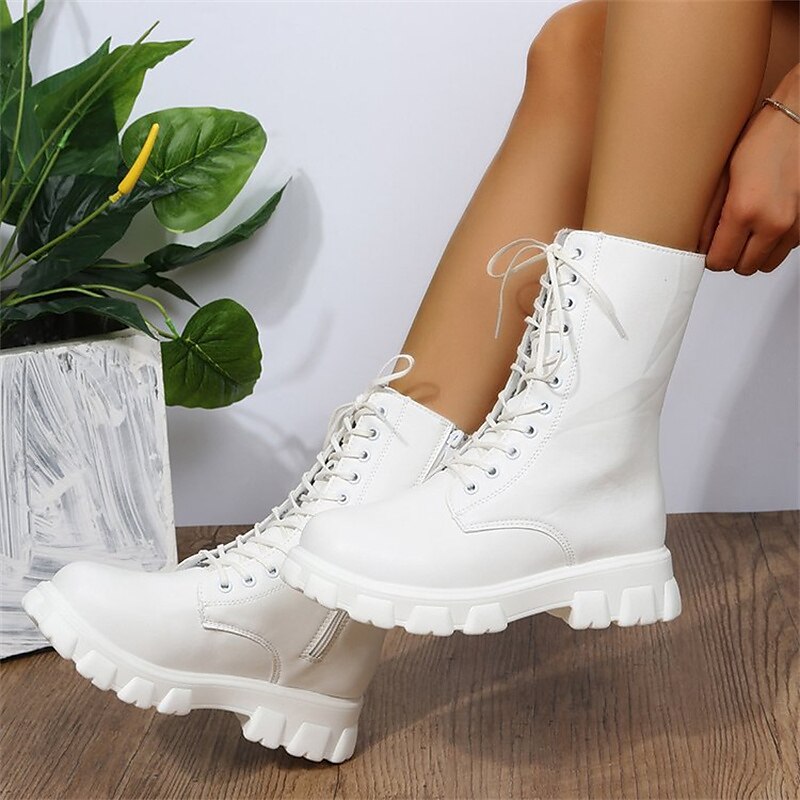 Claudia | Damen Combat Schnürstiefel mit markanter Sohle - Elle Zürich