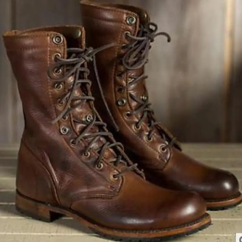 Helga | Stylische Hohe Braune Damenstiefel - Elle Zürich