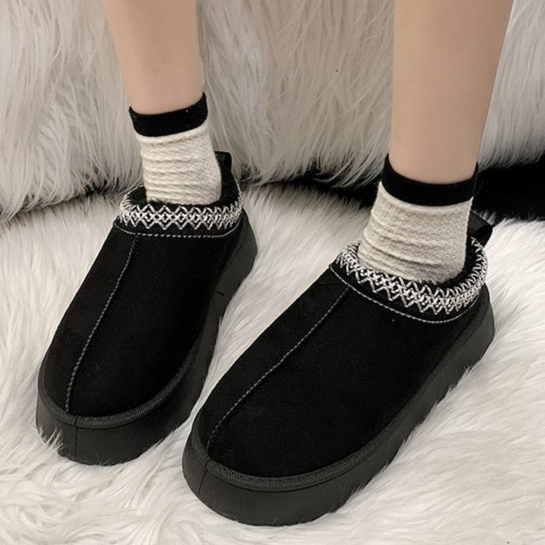 Lena | Damen Slip-On Hausschuhe mit Kunstpelzfutter - Elle Zürich