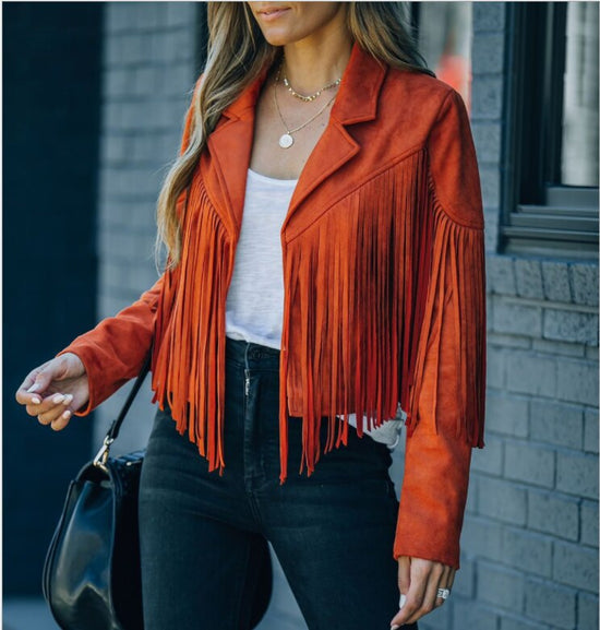 Tanja | Stylische Fransenjacke für Damen - Elle Zürich